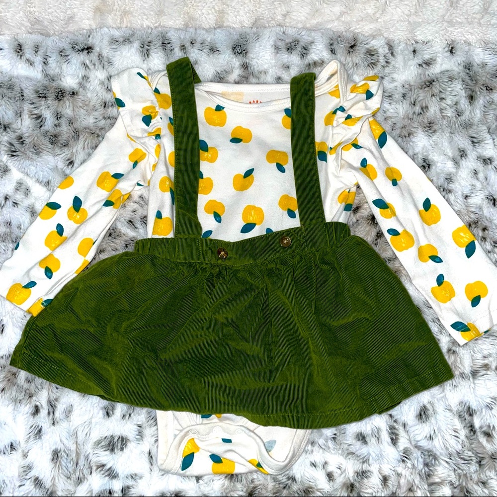 - Lemon Overall Dress (12M)